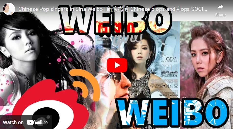 Chinese Pop Singers In Sina Weibo 新浪微博 Chinese Blogs And Vlogs Social Media Platform