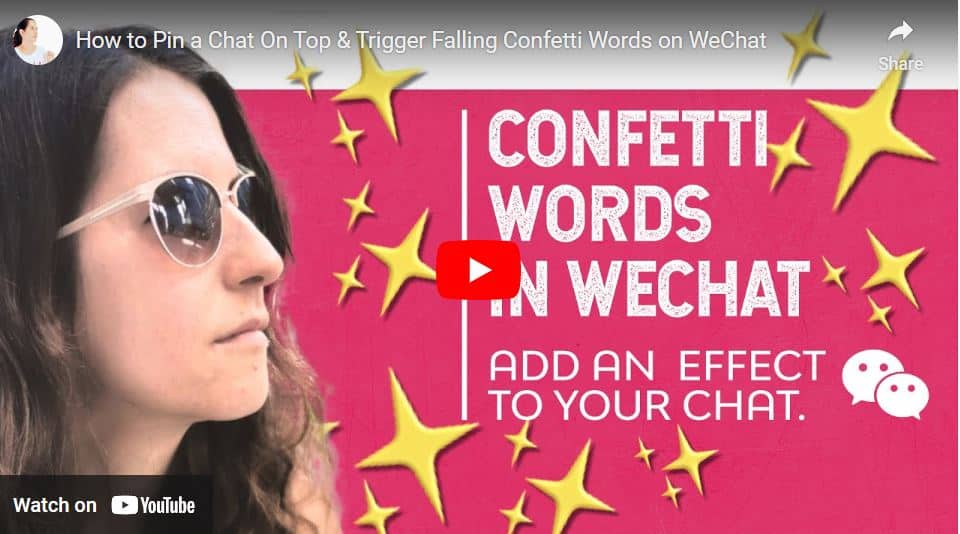 How To Pin A Chat On Top & Trigger Falling Confetti Words On Wechat
